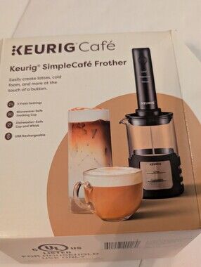 Keurig SimpleCafé Frother in Black - Electric Milk Frother